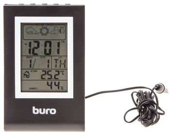 Метеостанция Buro H106AB (часы, будильник, обычный и лунный календари, выносной датчик 1.8 м)